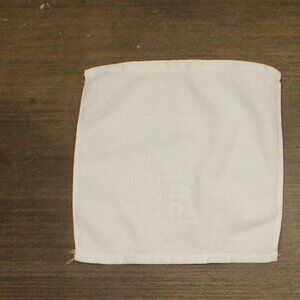 Matouk Auberge `R` Monogrammed Cotton Wash Cloth T334-R-WTOW White 12x12